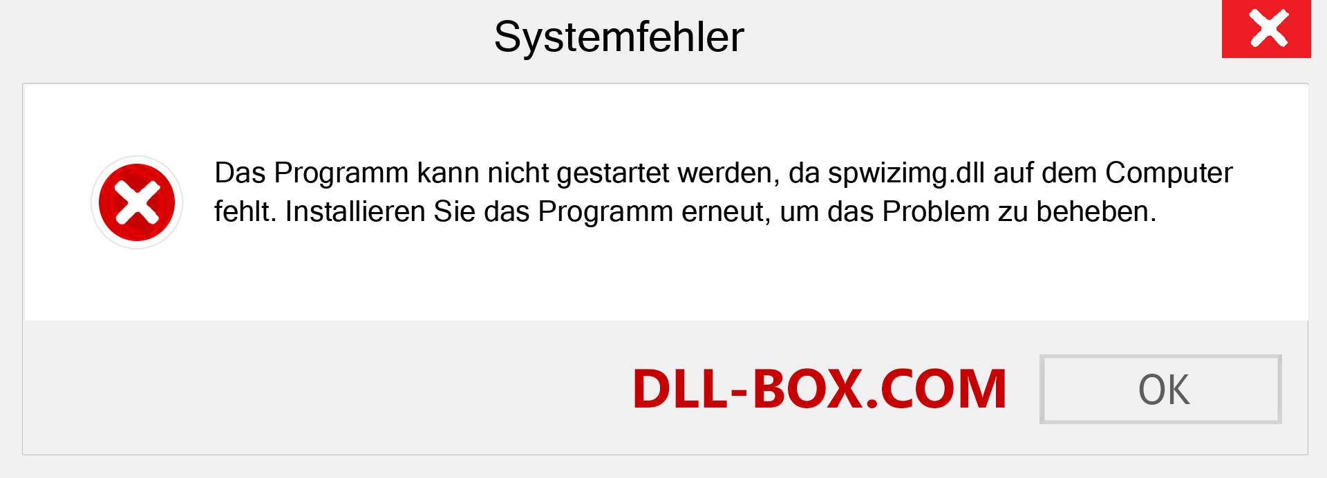 spwizimg.dll-Datei fehlt?. Download für Windows 7, 8, 10 - Fix spwizimg dll Missing Error unter Windows, Fotos, Bildern